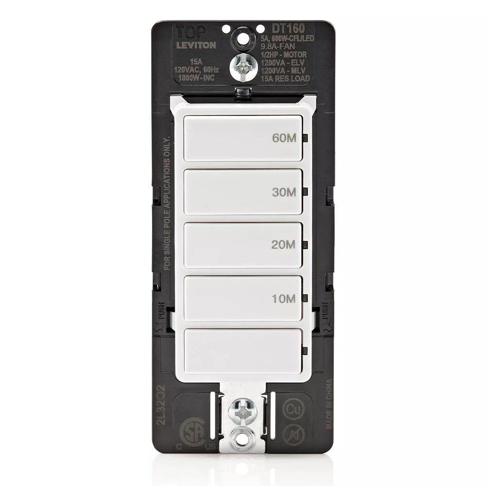 Decora In-Wall 60-Minute Countdown Timer Switch | DT160-1LW | Products